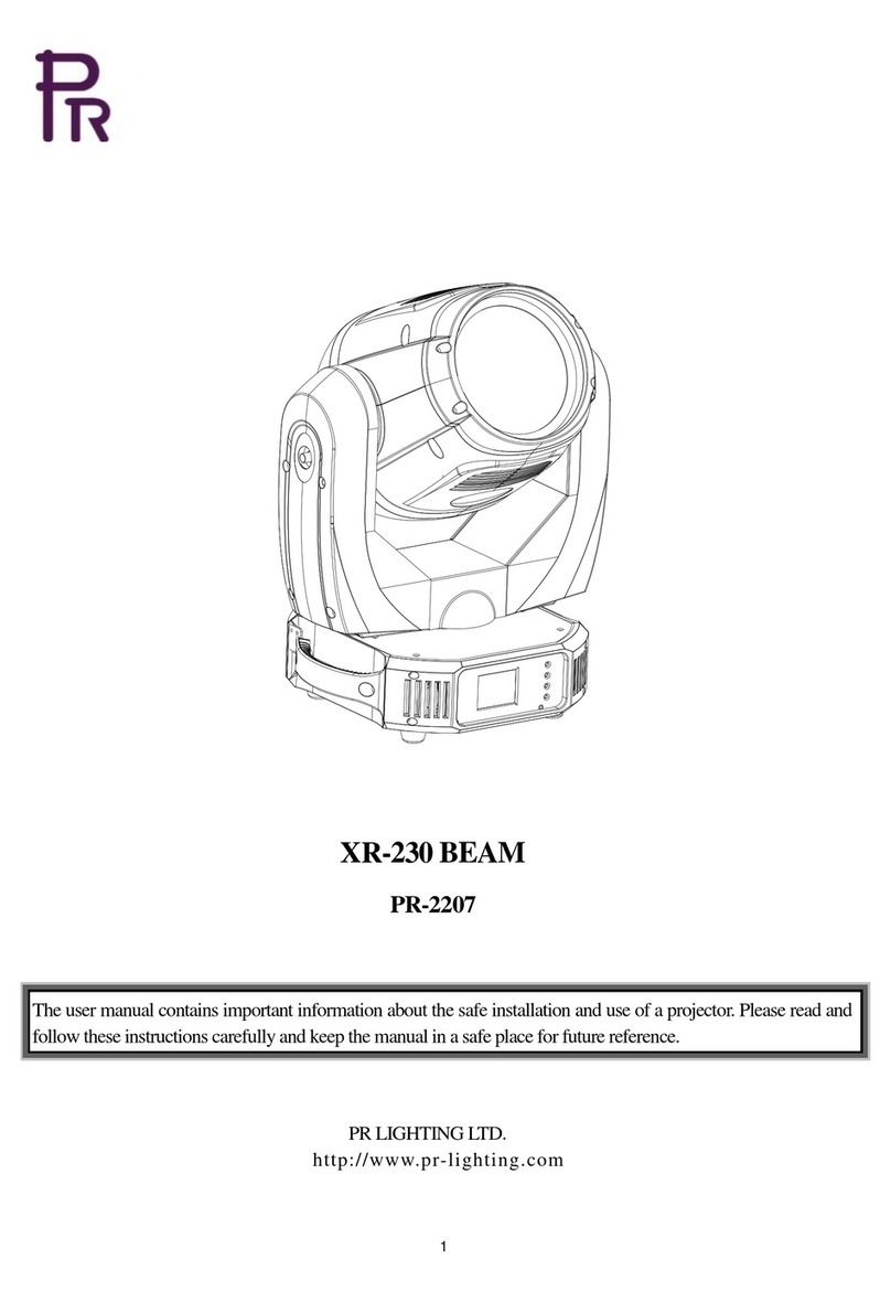PR Lighting XR-230 BEAM user manual