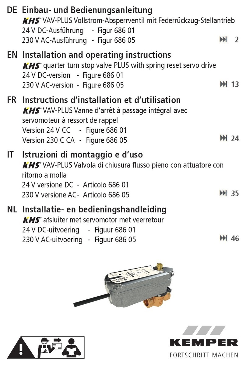 Kemper KHS VAV-PLUS Installation and operating instructions