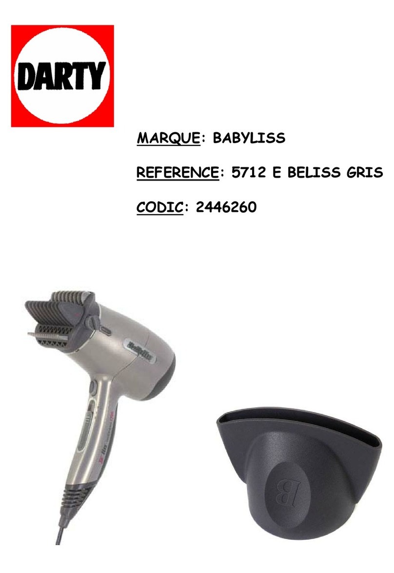 BaByliss Beliss IoniCeramic 5712E User manual