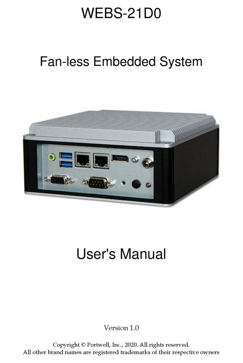 Portwell WEBS-21D0 User manual