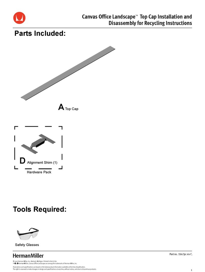 Herman Miller Canvas Office Landscape User manual Herman Miller Canvas Office Landscape User manual