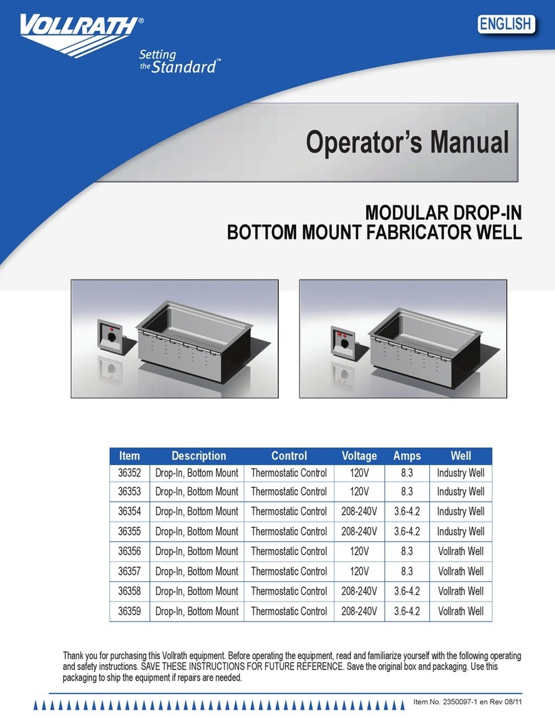 Vollrath 36352 User manual Vollrath 36352 User manual