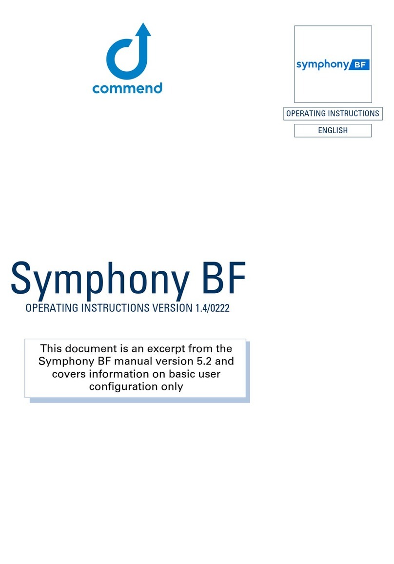 Commend Symphony BF operating instructions