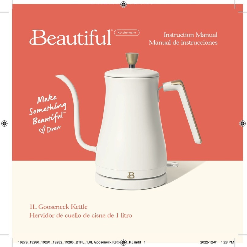 Beautiful 1L Gooseneck Kettle instruction manual Beautiful 1L Gooseneck Kettle instruction manual