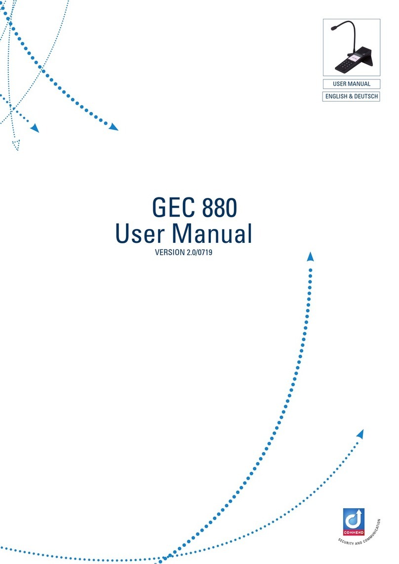 Commend GEC 880 User manual