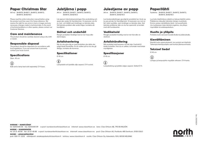 North Light Paper Christmas Star User manual