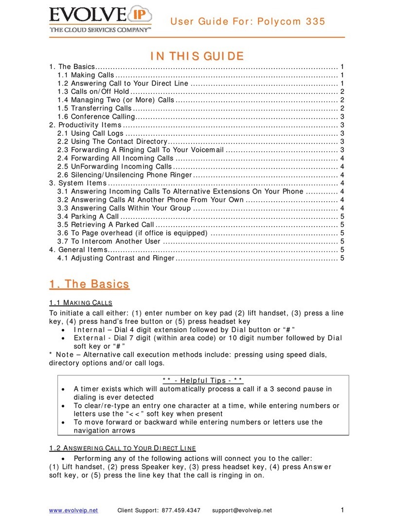 Polycom BUSINESS VOICEEDGE 335 series User manual