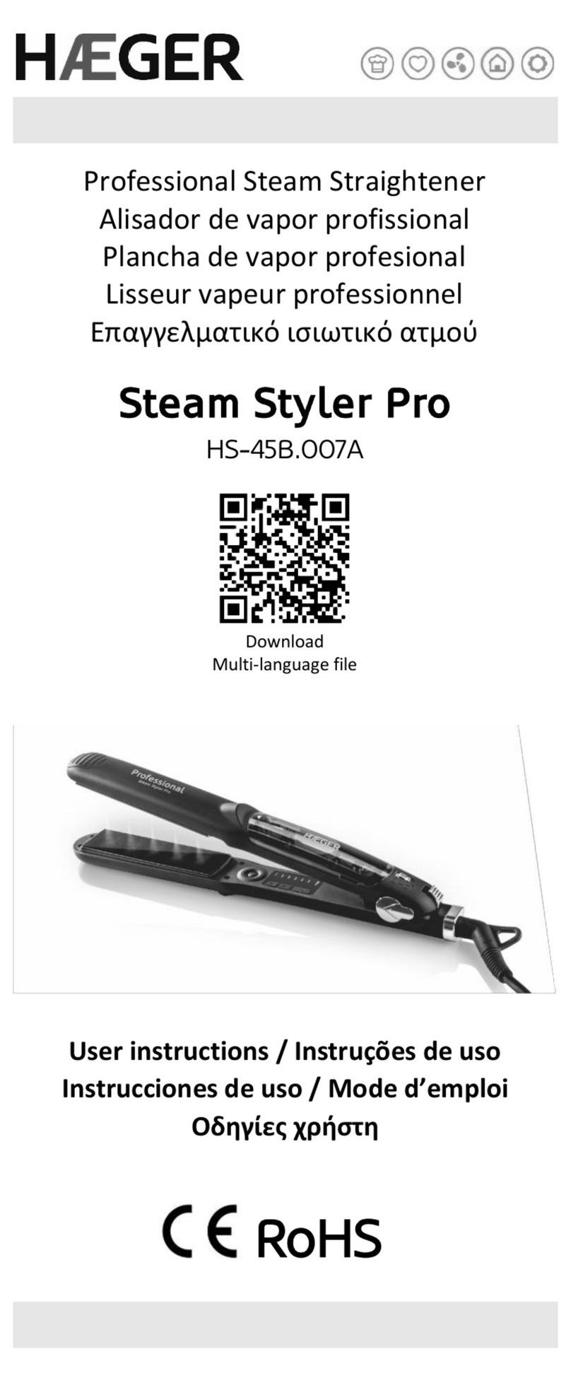 HAEGER Steam Styler Pro User manual