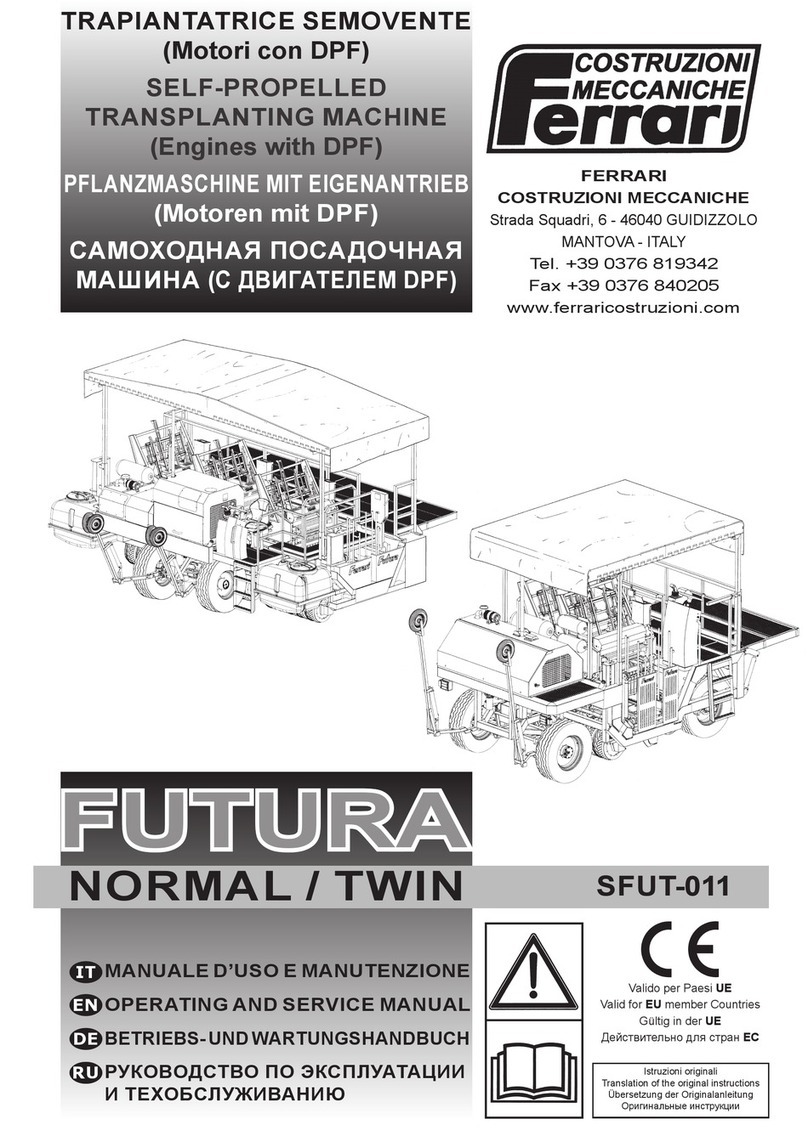 Ferrari Costruzioni Meccaniche FUTURA NORMAL Operating and service manual