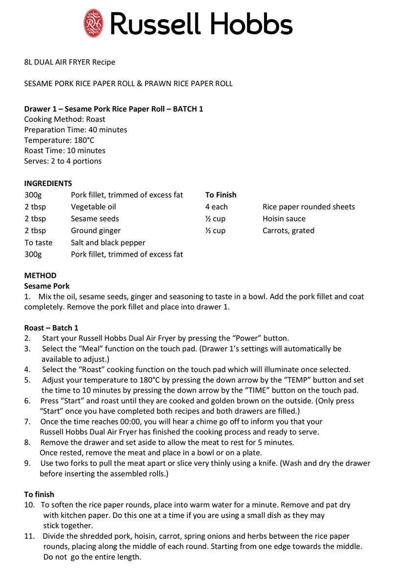 Russell Hobbs RHDAF11 RECIPE GUIDE
