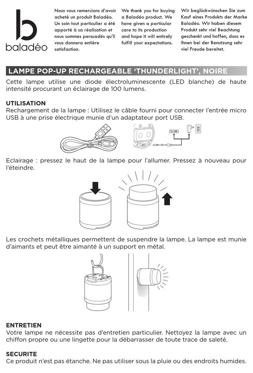 baladeo THUNDERLIGHT PLR000473 quick start guide