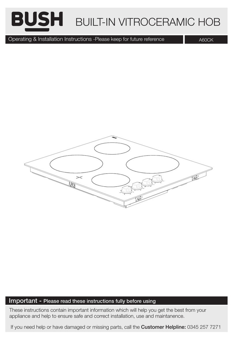 Bush A60CK Operating & installation instructions