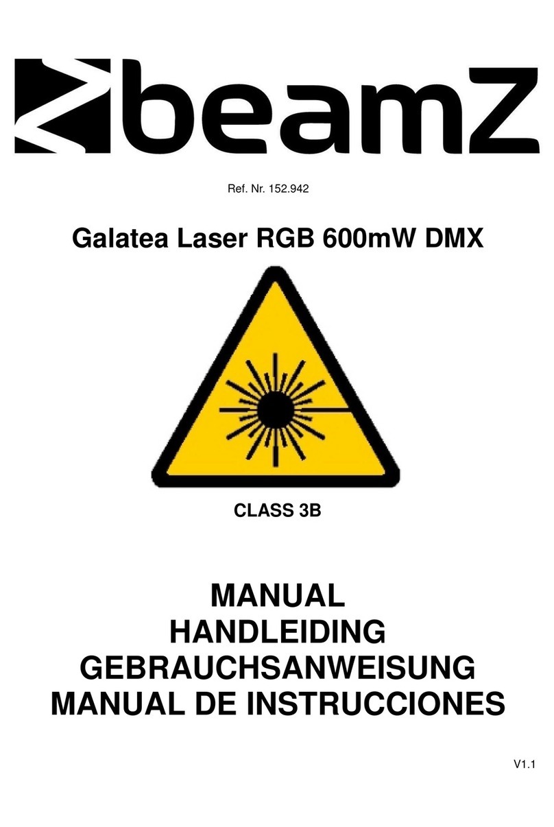 Beamz Galatea Laser RGB 600mW DMX manual