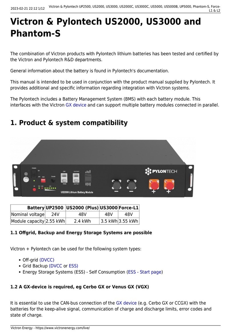 Victron Pylontech UP2500 User manual