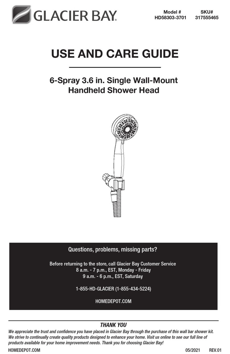 Glacier bay HD58303-3701 Use and care guide