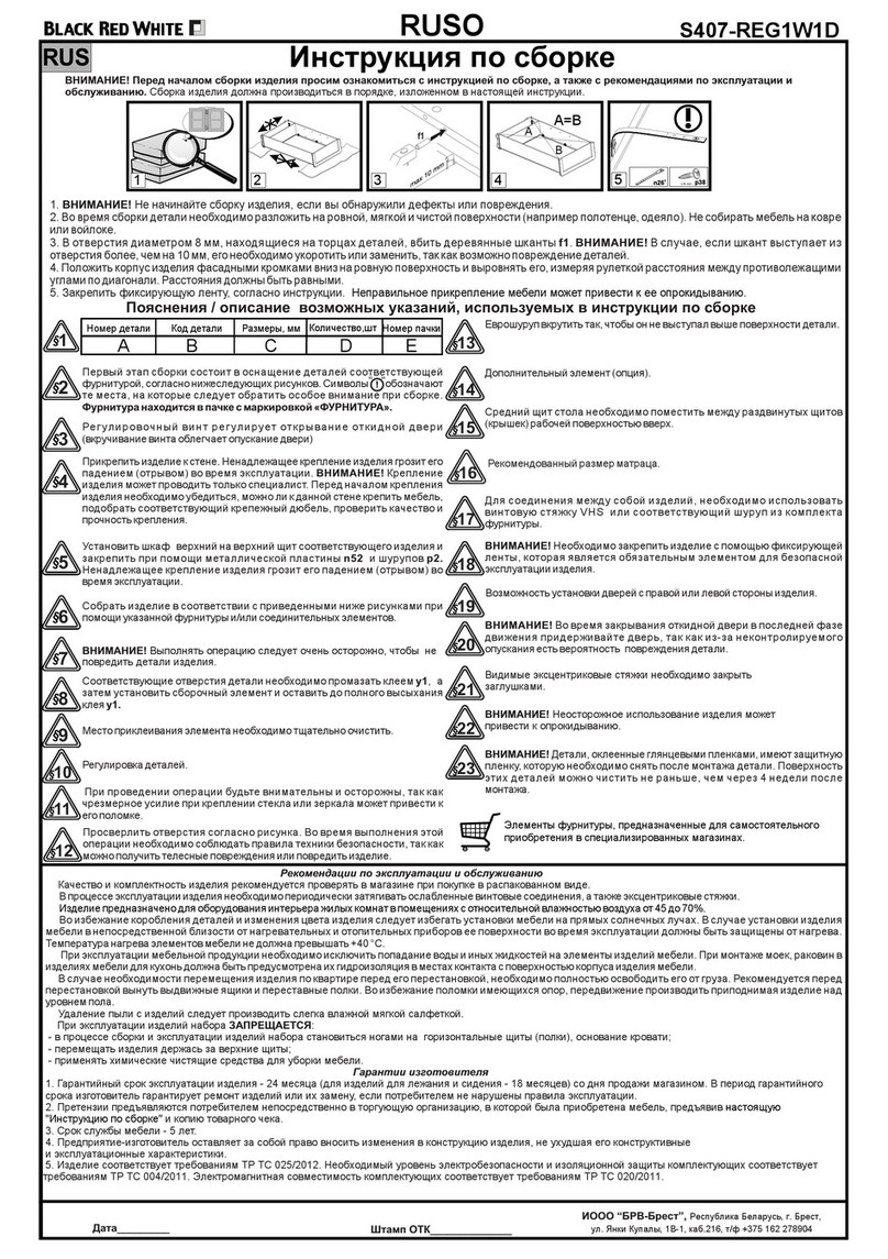 BLACK RED WHITE RUSO S407-REG1W1D quick start guide BLACK RED WHITE RUSO S407-REG1W1D quick start guide