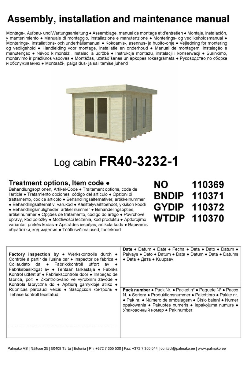 Palmako FR40-3232-1 Installer manual