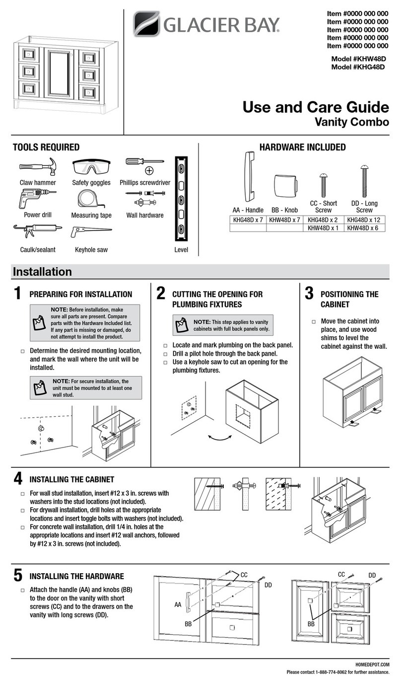 Glacier bay KHG48D User manual