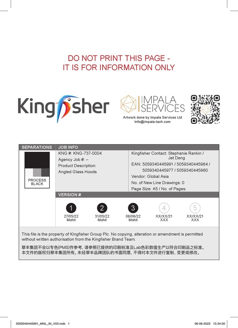 Kingfisher CLAG60ASBL manual Kingfisher CLAG60ASBL manual