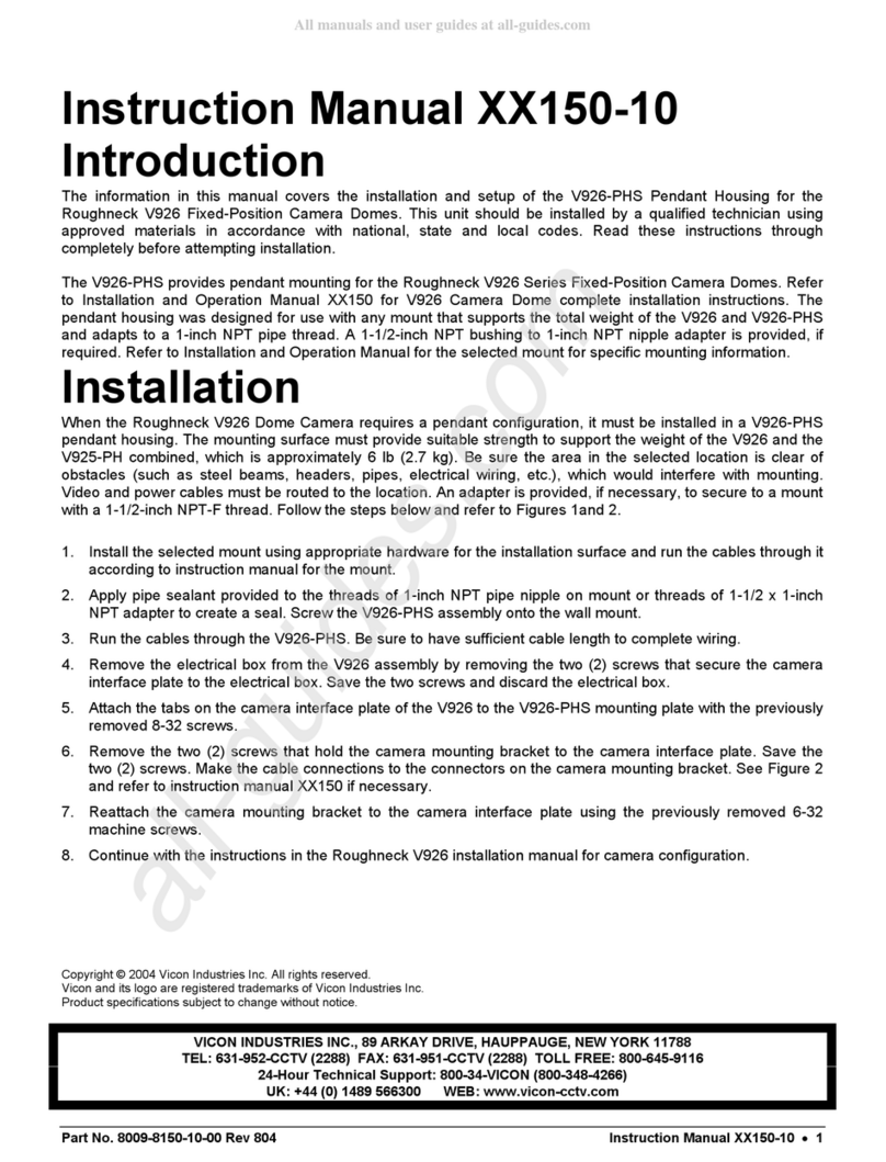 Vicon V926-PHS User manual Vicon V926-PHS User manual