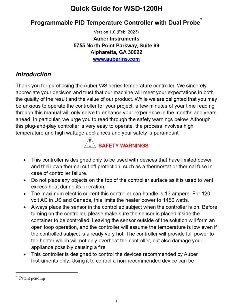 Auber Instruments WSD-1200H User manual Auber Instruments WSD-1200H User manual