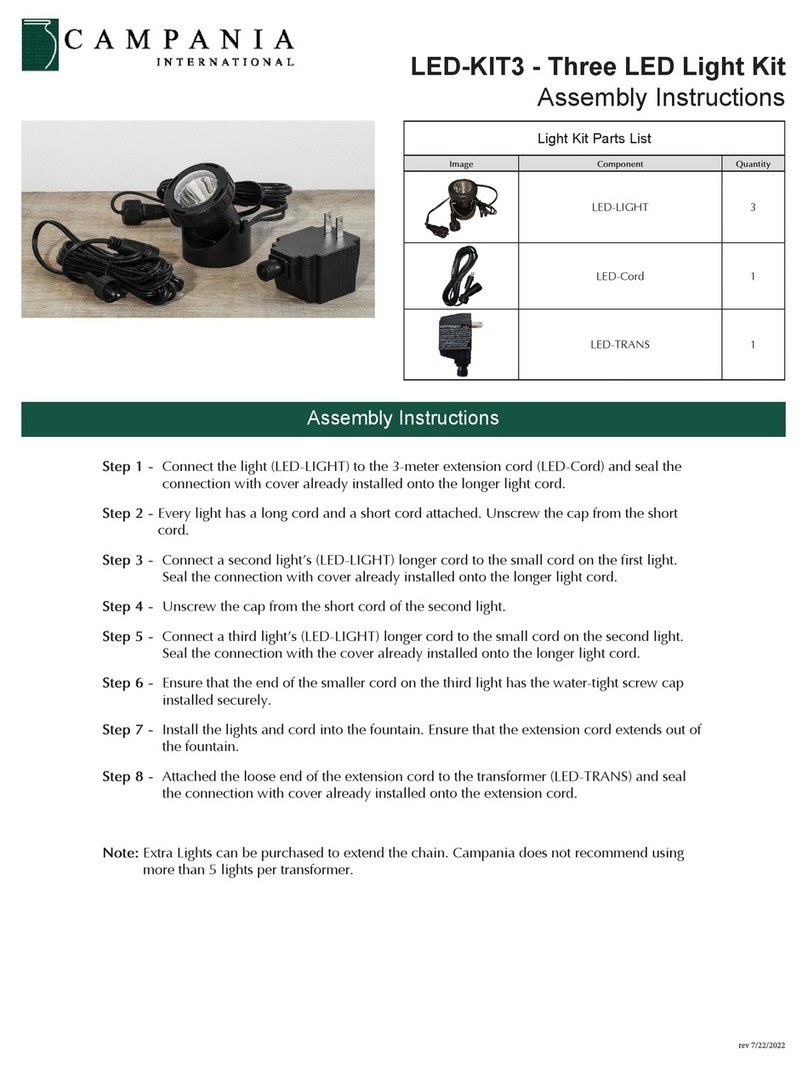 Campania International LED-KIT3 Assembly instructions