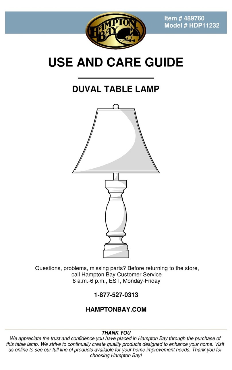 Hapton Bay DUVAL HDP11232 Use and care guide