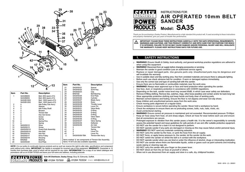 Sealey SA35 User manual Sealey SA35 User manual