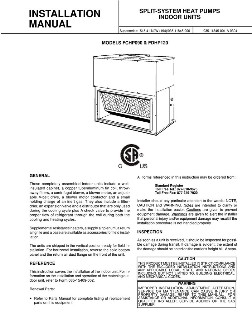 York FCHP090 installation manual