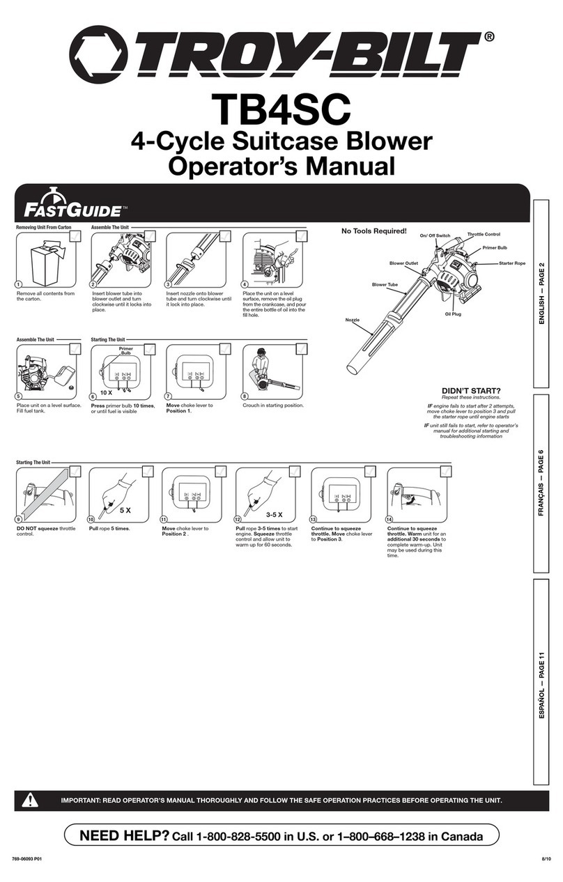 Troy-Bilt TB4SC owner's manual