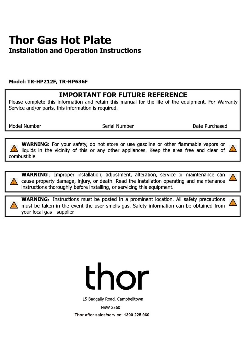 THOR TR-HP212F Owner's manual