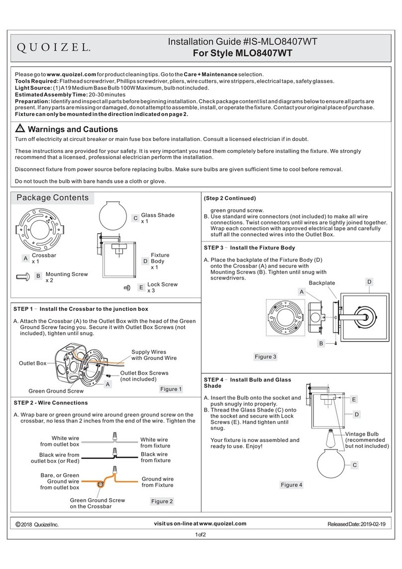 Quoizel MLO8407WT installation guide