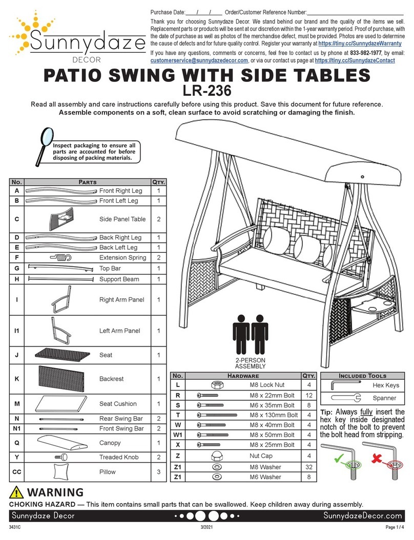 Sunnydaze Decor LR-236 quick start guide