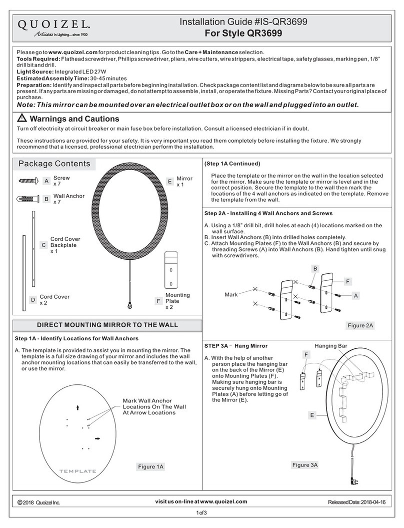 Quoizel QR3699 installation guide