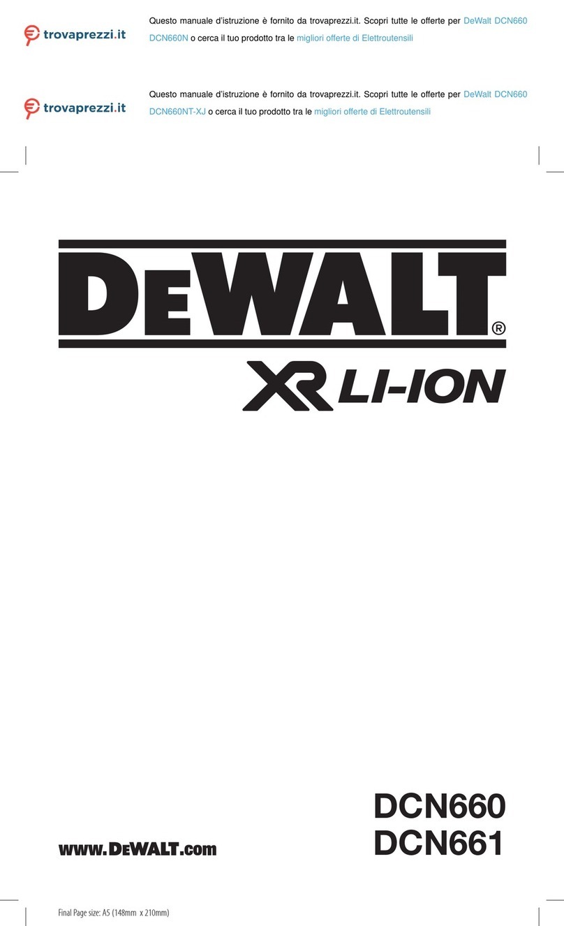 DeWalt XR LI-ION DCN660N User manual DeWalt XR LI-ION DCN660N User manual