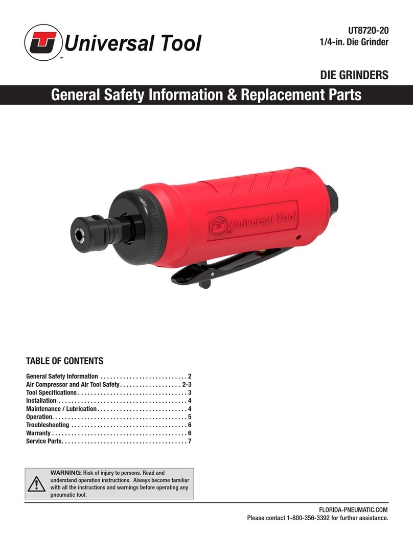 Universal Tool UT8720-20 General Safety Information & Replacement Parts