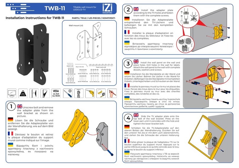 IZI Mounting TWB-11 installation instructions