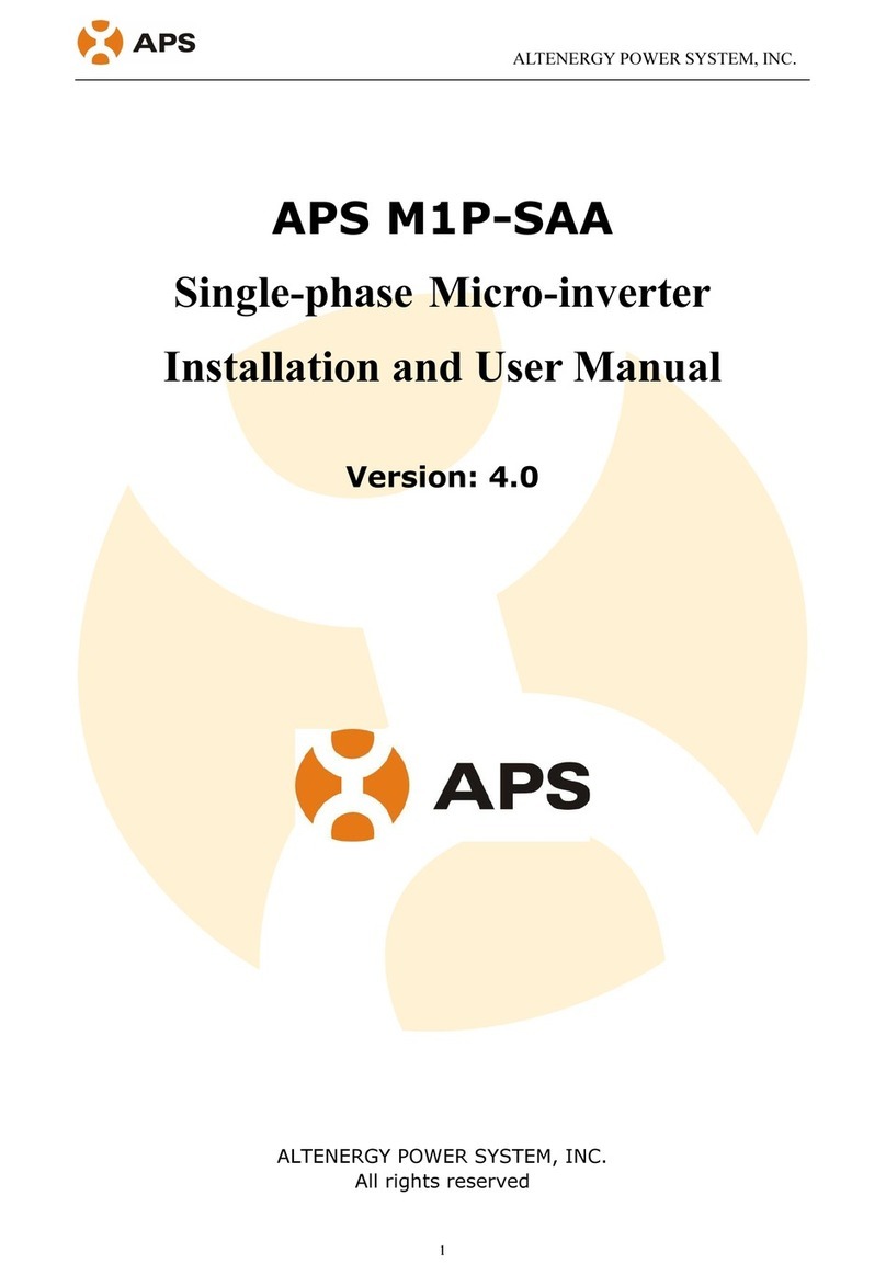 APS M1P-SAA Installation and user manual