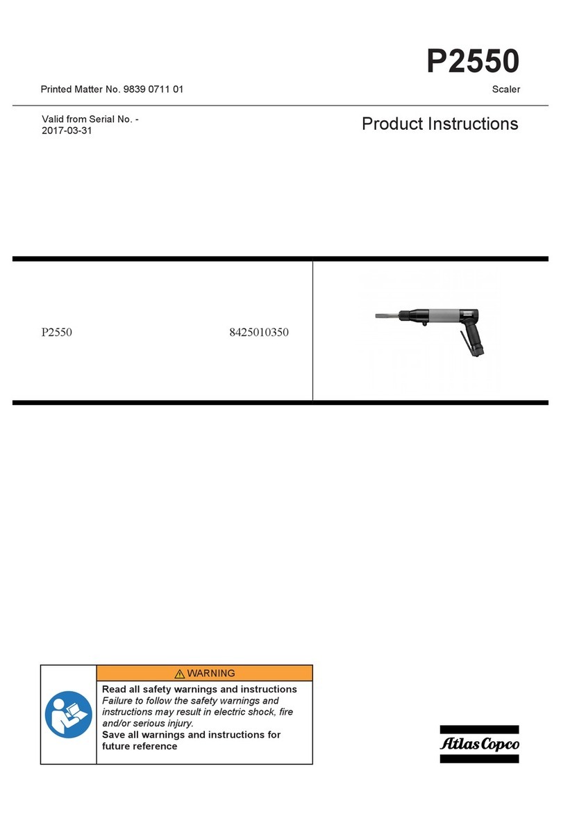 Atlas Copco P2550 Instruction sheet