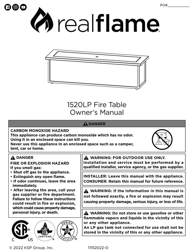 RealFlame 1520LP User manual RealFlame 1520LP User manual