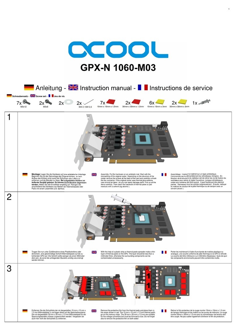 Alphacool GPX-N 1060-M03 User manual