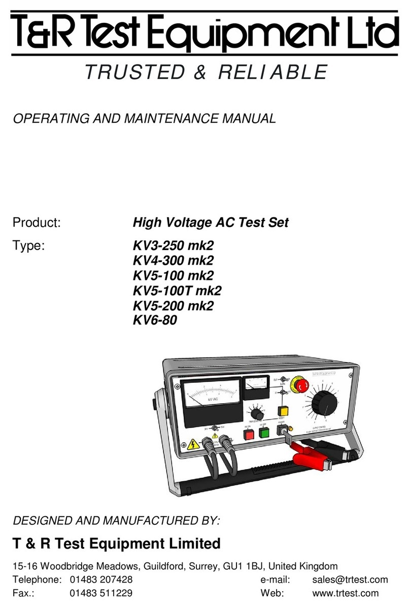 T&R KV6-80 Operating and maintenance manual