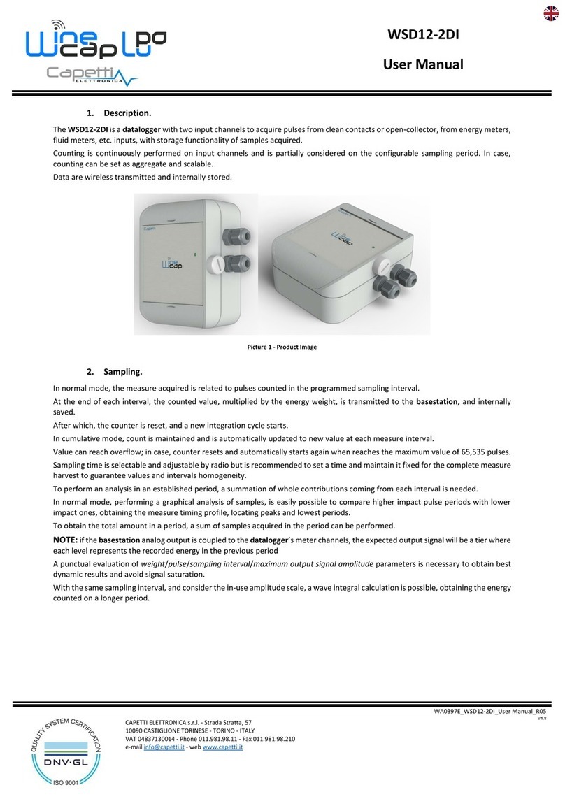 Capetti Elettronica WineCap WSD12-2DI User manual