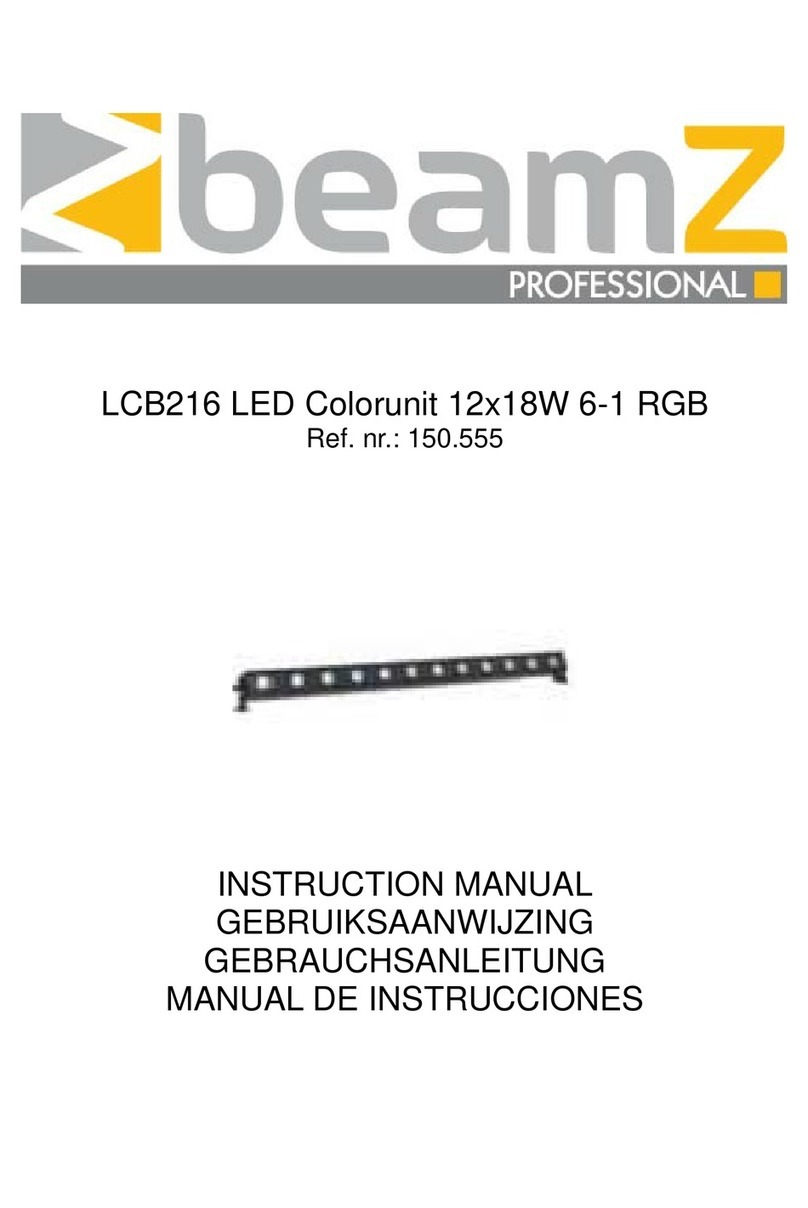 Beamz LCB216 LED Colorunit 12x18W 6-1 RGB User manual