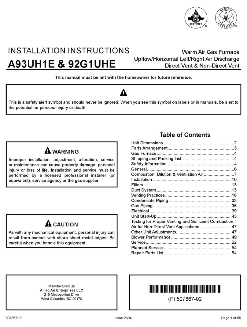 Blue Summit A93UH1E installation instructions