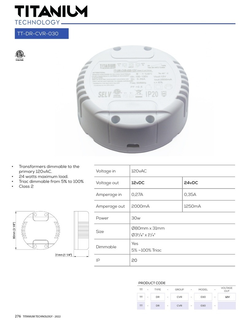 Titanium TT-DR-CVR-030 User manual