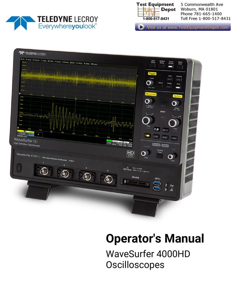 Teledyne Lecroy WaveSurfer 4034HD Operator's manual Teledyne Lecroy WaveSurfer 4034HD Operator's manual