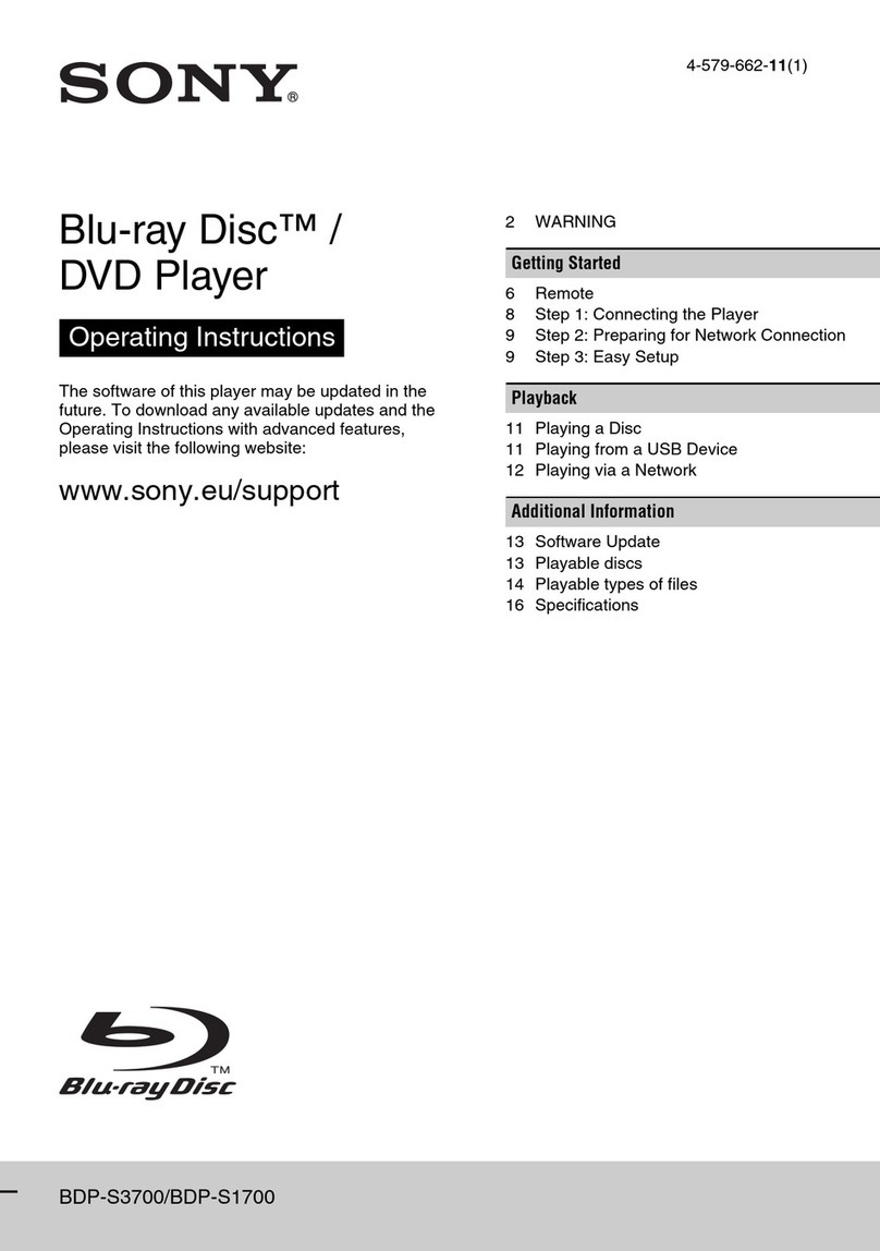 Sony BDPS3700B User manual