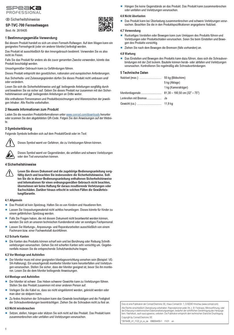 Speaka Professional SP-TVC-700 quick start guide Speaka Professional SP-TVC-700 quick start guide