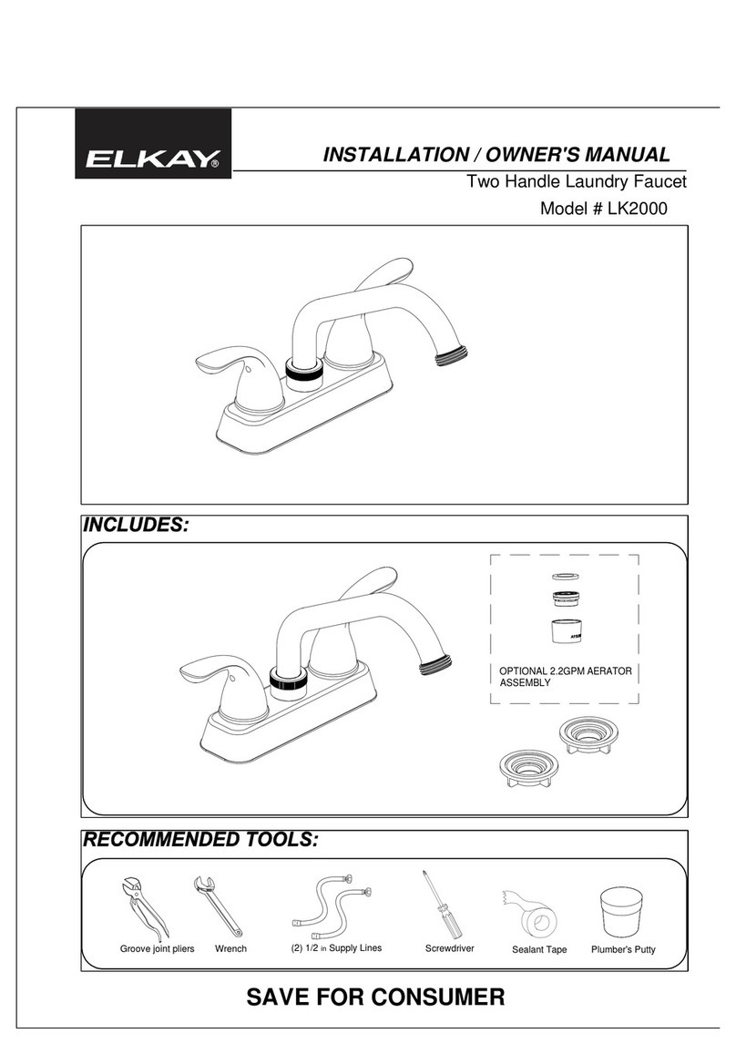 Elkay LK2000 Installation & owner's manual